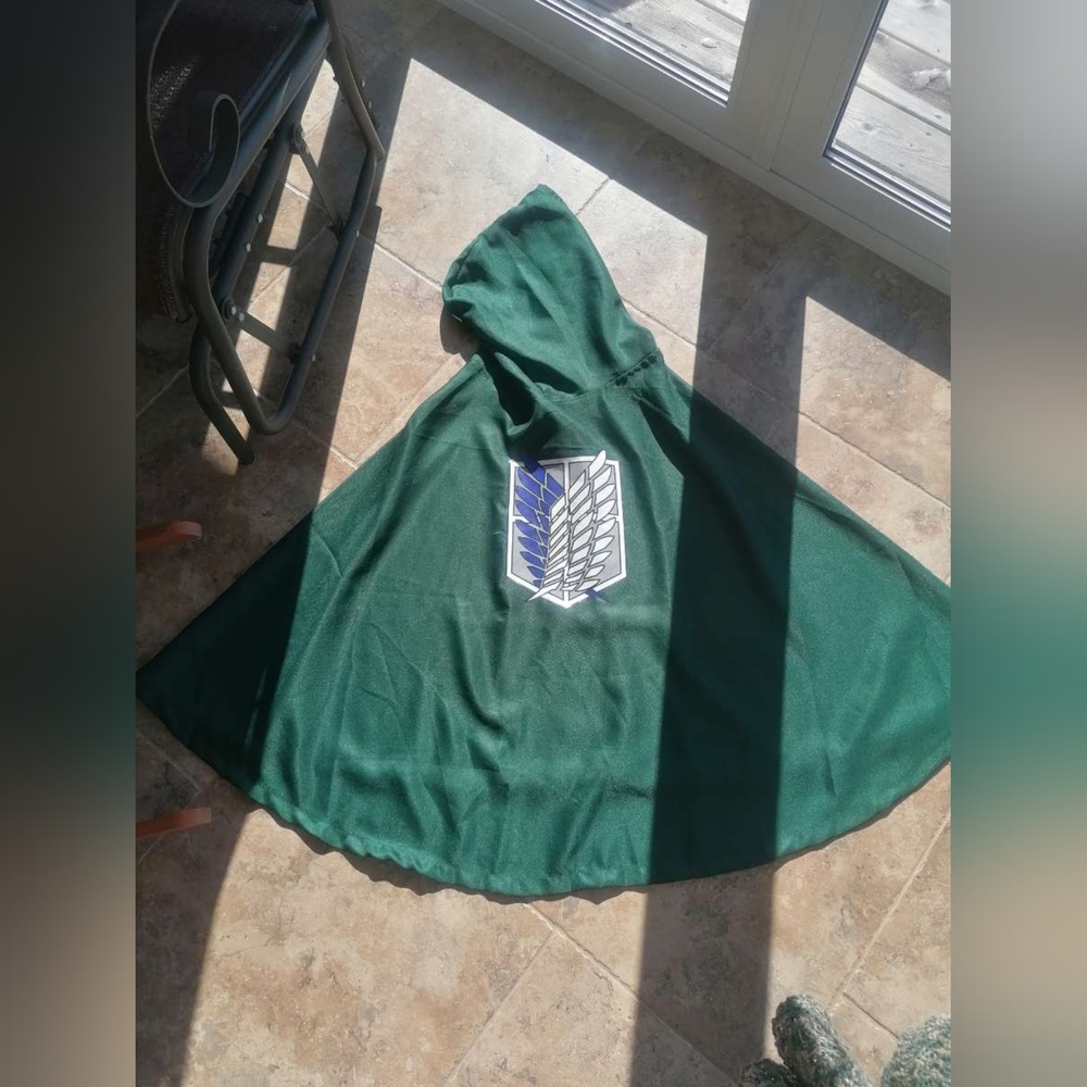 Gren Attack On Titan Hooded Cape With Logo Anime Manga
